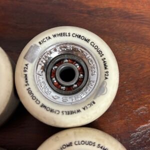 Ricta Wheels Chrome Clouds Skateboard Wheels 54mm 92a Set of 4